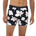 thumbnail image 2 of Cauagu Lilies Flowers Print Men's Boxer Briefs, Funny & Cute Underwear Elastic Waistband Briefs Ideal Gift for Men,1-Pack, 2 of 7