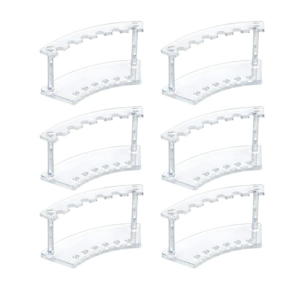 6pcs Presentante de lápiz Ornamento de estantería extraíble 6 Slots Organizador de soporte de bolígrafo para cepillos de maquillaje de cejas Marcador