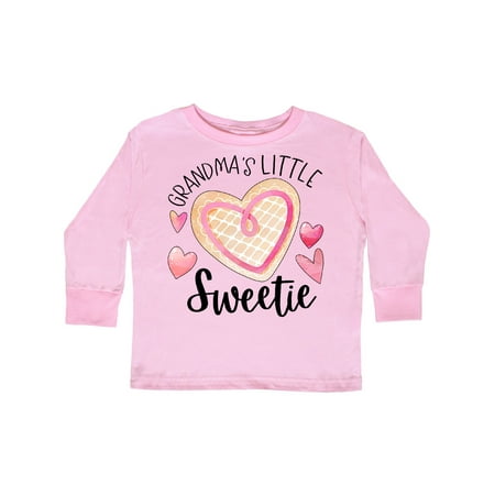 

Inktastic Grandma s Little Sweetie with Pink Heart Cookie Gift Toddler Boy or Toddler Girl Long Sleeve T-Shirt
