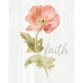 thumbnail image 2 of Gango Home Decor Shabby-Chic Garden Poppy on Wood Faith & Garden Peony on Wood Strength by Danhui Nai (Ready to Hang); Two 11x14in Distressed Framed Prints, 2 of 5