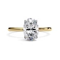thumbnail image 2 of IGI Certified Lab Grown Diamond Engagement Ring | Center 9x6mm Oval Cut Solitaire Stackable Wedding Promise Rings For Women 18K Solid Yellow Gold | F-G, VS-SI Quality (1.25 Ctw) Ring Size-10, 2 of 7