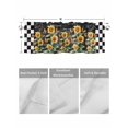 thumbnail image 4 of Valances for Windows Summer Sunflower Rod Pocket Cafe Window Treatments Valance Curtains for Kitchen Bathroom Laundry Basement Windows 42"x12", 4 of 9