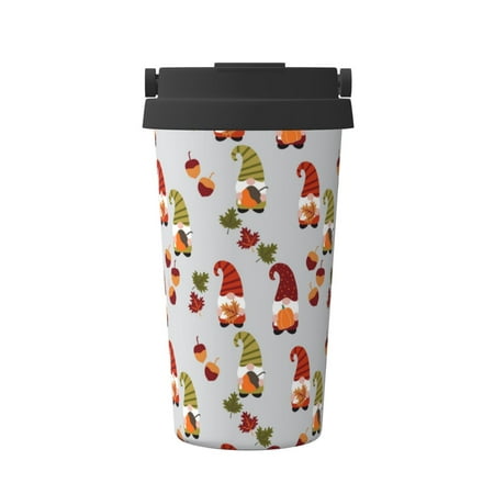 

KLL Cute Autumn Gnomes Pattern Stainless Steel Vacuum Insulated Tumbler - Carry Insulated Coffee Mug - Reusable Insulated Cold Brew Iced Coffee Cup Thermos