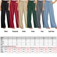 thumbnail image 5 of Pantalones de piernas anchas para mujer con cinturón de cintura elástica, pantalones largos sól Irfora Pantalones de mujer, 5 of 5