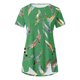 thumbnail image 3 of Blusas de Manga Corta para las Mujeres Botón Impreso Cuello Redondo Top Casual, Blusas para las Mujeres Casual, 3 of 5