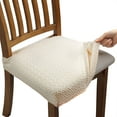 thumbnail image 1 of Fuloon 4 Pack Chair Covers Stretch Removable Washable Anti-Dust Lattice Chair Seat Slipcovers (Beige), 1 of 10