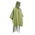 thumbnail image 4 of jinwen Hooded Rain Poncho Jacket Waterproof Lightweight Reusable Raincoat Rain Cape for Green, 4 of 9