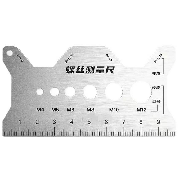 Sizer Stainless Steel Sizer Double Multifunctional Screw Gauge For Jewelry Electronics Fabrication Woodworking Watch Screwdriver Center Finding Gauge Corner Angle Gauge Mini Protractor Combo Carpentry