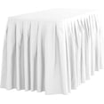 thumbnail image 1 of shiyou-14 ft. Accordion Pleat Polyester Table Skirt White, 1 of 4