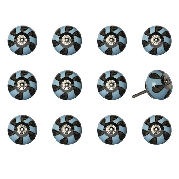 KNOB-IT VINTAGE HANDPAINTED CERAMIC KNOBS (12-Pack) K000017