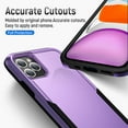 thumbnail image 4 of Feishell Case Fit for iPhone 11 Pro 5.8 inch,Military Grade Shockproof Protection Hybrid Armor Double Layer Hard PC + Soft TPU Drop Resistant Anti-Fingerprint Phone Cover,Purple+Black, 4 of 5