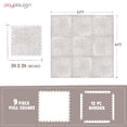 thumbnail image 2 of Play Platoon Non-Toxic Extra-Thick Childrens Foam Play Mats for Floor, 9 Tiles - 72 x 72 inch Comfortable Cushioned Foam Floor Puzzle Tiles for Kids & Toddlers with 24 x 24 inch Sets - Khaki, 2 of 7