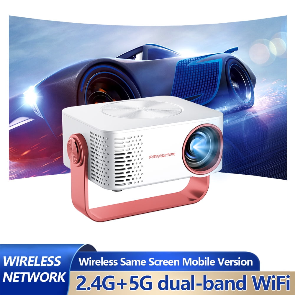 Mini Projector with WiFi , Native 1080P Projector , Projectors for Outdoor Movies Home Theater Built-in Speaker Android11 Dual WiFi6 Allwinner 1080p Compatible with iPhone/Android/PS4/Laptop