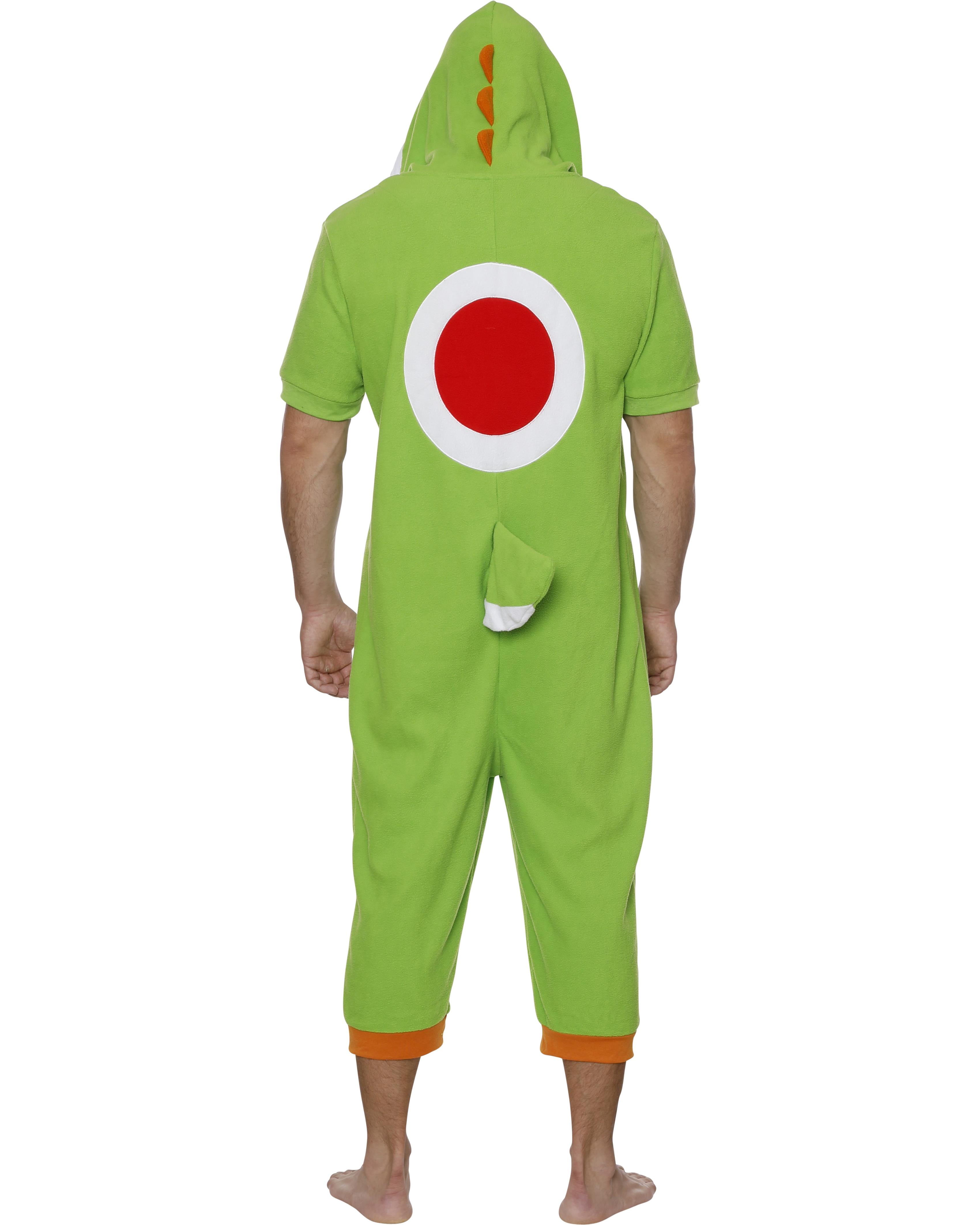 Adult s Yoshi Union Suit Pajamas Onesie Nintendo Super Mario Characters Size L XL Walmart