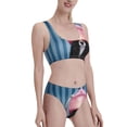 thumbnail image 2 of Daiia Dog in Hairdresser printed 2 piece Swimsuit Bikinis for Women High Waisted Racerback Bathing Suits Summer Tummy Control Scoop Neck Swimwear-X-Large, 2 of 8
