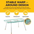 thumbnail image 4 of Happy Easter Table Cloths for 8 Foot Rectangle Tables, Cute Gnomes Eggs Green Bunny Flowers Border Patio Waterproof Elastic Fitted Tablecloths, Washable Rectangular Table Cover for Camping, 4 of 8