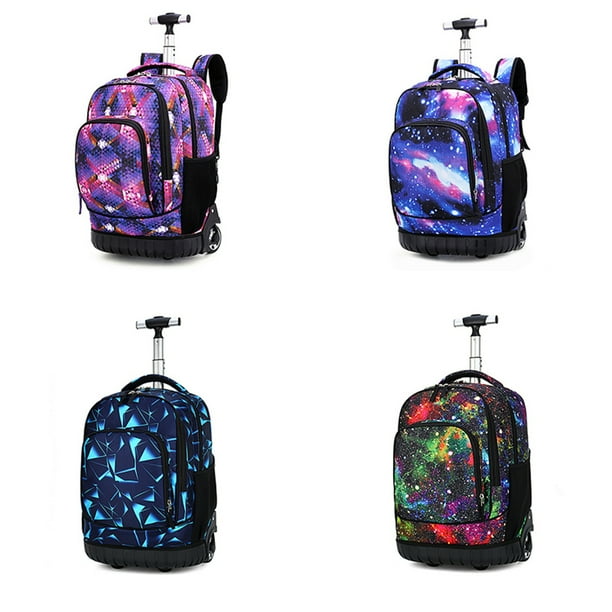 Rolling School Book Pack Multifunction Trolley Bags Luggage Wheels Backpack Walmart