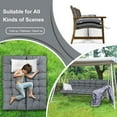thumbnail image 4 of YLLN Porch Swing Cushions, Patio Furniture Cushions With 4" Thicken Backrest, Waterproof & Machine Washable, with Ties, Bench Cushions For Outdoor Furniture（40"x55"Light Gray）, 4 of 4