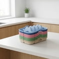 thumbnail image 3 of Silicone Taco Holder, Reusable Taco Plate with Dividers for Hard & Soft Shells - Microwave & Dishwasher Safe Serving Stand, Ideal for Fiesta, Bar, Party, Mint Green, 3 of 5