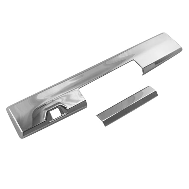 Car Chrome ABS Rear Trunk Gate Door Handle Bowl Cover Trim for Triton L200 2019 2020 2021,2 x Rear Handle Tail Gate Cover,Silver