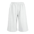thumbnail image 5 of PYGNJK Boys Capri Sweat Shorts Elastic Waist Loose Fit Straight Leg Casual Workout Cropped Hiking Shorts, 5 of 9