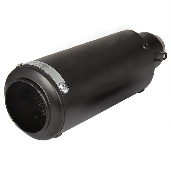 Motorcycle Slip-on Exhaust System, Silencer Exhaust with Silver Strip, Universal Fitting