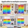 thumbnail image 6 of Rainbow Oil Painting Kitchen Curtains 96 Inch Length, Watercolor Colorful Abstract Art Grommet Top Bedroom Living Room Curtains, Light Filtering Cafe Curtain Drapes 2 Panels Set 104''x96'', 6 of 9