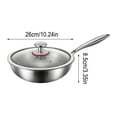 thumbnail image 3 of shyuyusa Pure Titanium Hammered Frying Pan with Lid Durable Non-Stick Kitchen Cookware, 3 of 3