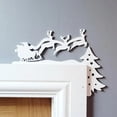 thumbnail image 7 of sunsanly Christmas Door Frame Decoration Metal Snowman Elk Santa Claus Snowflake Xmas Tree Door Corner Sign Front Door Edge Topper Sitter Ornament, 7 of 7