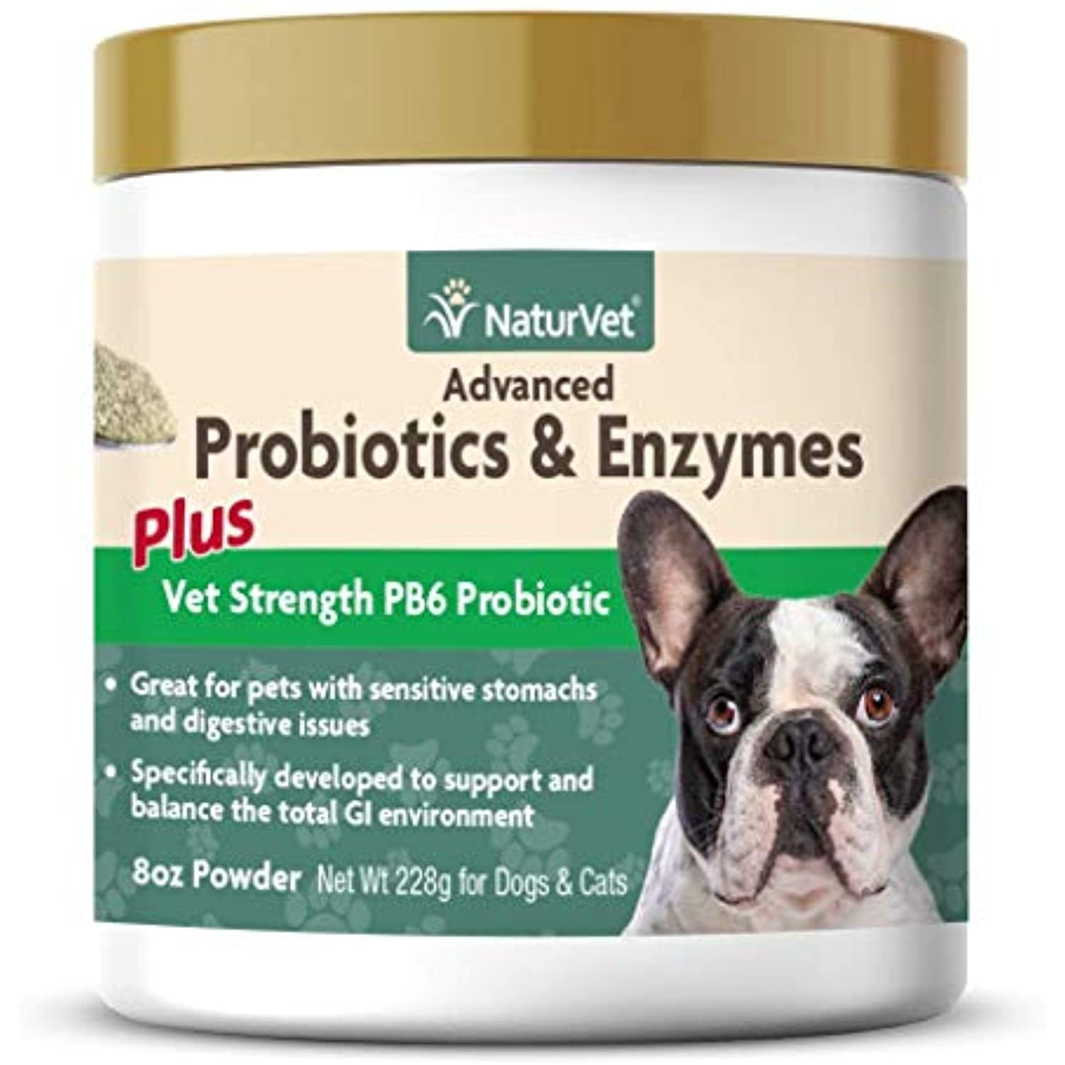 NaturVet Advanced Probiotics & Enzymes Plus Vet Strength PB6