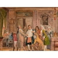 thumbnail image 2 of Wilhelm Marstrand 24x19 Black Ornate Framed Double Matted Museum Art Print Titled: Vielgeschrey's Hardships, Scene from L. Holberg's ‘Den Stundeslose,’ Act 1, Scene 6 (Sketch) (Bef, 2 of 5