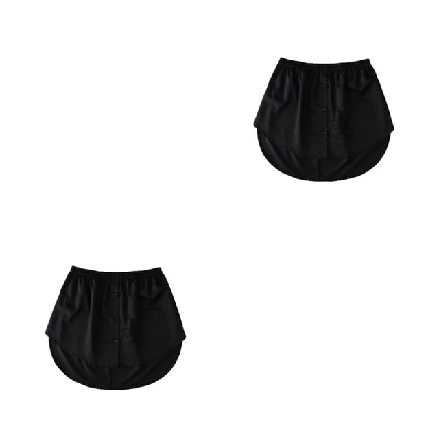 Minnieouse Extensores de camisa para mujer, blusa Irregular de cola falsa, dobladillo desmontable, dobladillo interior elástico ajustable Type30 NO30