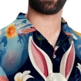 thumbnail image 5 of Easter Men's Short Sleeve Poplin Button Down Shirts - Casual Printed Summer Beach Tops for Men, 5 of 6