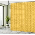 thumbnail image 4 of Ambesonne Retro Shower Curtain, Art Antique Victorian Floral, 69"Wx75"L, Mustard Pastel Brown, 4 of 4