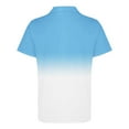 thumbnail image 5 of Mlqidk Men's Polo Shirt Stretch Casual American Flag Golf Shirt 4th Of July Christian Cross Tee Top Regular Fit Short Sleeve Collared Shirt Sky Blue XL, 5 of 5