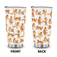 thumbnail image 2 of WIRESTER 20oz Tumbler With Lid Stainless Steel Travel Tumbler, Double Wall Insulated Stainless Steel Coffee Tumbler - Orange Tabby Cat Funny Playful Postures, 2 of 6