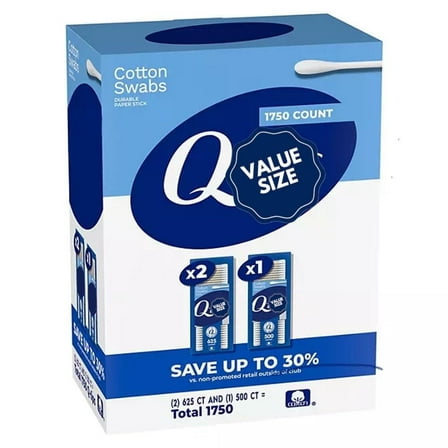 Q-tip Cotton Swabs, 1750 ct., 3 pk.