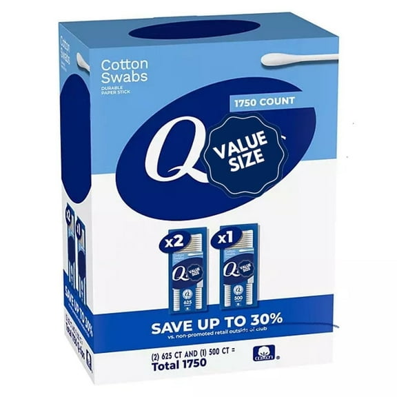 Q-tip Cotton Swabs, 1750 ct., 3 pk.