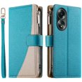 thumbnail image 1 of Funda cartera GANGXUN para OPPO A58 4G , cuero PU con tarjetero, cremallera, correa de mano, soporte y protección 480°, 1 of 6