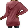 thumbnail image 4 of Round Neck Long Sleeve Tops for Women Women Casual Fashion Pullover Long Sleeve Soild Round-Neck Blouses Long Sleeve Loosen Sweatershirt Top Print Long-sleeved Sweatshirt, 4 of 6