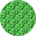 thumbnail image 1 of Ahgly Company Machine Washable Indoor Round Transitional Green Area Rugs, 4' Round, 1 of 7