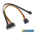 thumbnail image 2 of SATA 22 Pin Male to SATA 7 Pin and 15 Pin Female 1 Meter, 2 of 2