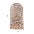 thumbnail image 2 of Efavormart Sparkly Rose Gold Big Payette Sequin Fitted Chiara Backdrop Stand Cover for Round Top Wedding Arch - 7ft, 2 of 6