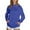 Blue, variant on YODETEY Womens Essential Hoodie Sweatshirt, Women's Lightweight Pullover Hoodie Long Sleeve, Comfort Sweatshirt for Everyday Wear,Brown,Women's Plus S
