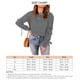thumbnail image 5 of Jersey de mujer Camisa corta con cordones Manga larga Cuello redondo Hombro caído Túnica suelta de otoño para otoño Primavera Gris S, 5 of 5