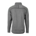 thumbnail image 3 of Men's-Cutter & Buck  Heather Gray Real Salt Lake Mainsail Sweater-Knit Half-Zip Raglan Jacket, 3 of 3