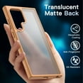 thumbnail image 5 of JETech 5 in 1 Matte Case for Samsung Galaxy S24 Ultra 5G with 2-Pack Screen Protector and Camera Lens Protector, Translucent Back Protective Phone Cover, Tempered Glass Film (Titanium Orange), 5 of 7