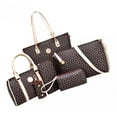 thumbnail image 4 of 6pcs/Set Leather Handbag Shoulder Bags Purse Clutch Bags Coffee, 4 of 5