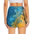 thumbnail image 2 of Lsque Abstract Night Sky Tree Printed Women's Running Shorts with Liner Pockets,Elastic Quick Dry Workout Athletic Gym Yoga Shorts,Womens High Waist Shorts-Large, 2 of 9