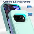 thumbnail image 3 of for Google Pixel 9A Case,Heavy Duty Drop Protection Edge Raised Rugged Shockproof/Drop Proof/Dust Proof Military Protective Tough Durable Cell Phone Cover for Men Women,Mint, 3 of 5